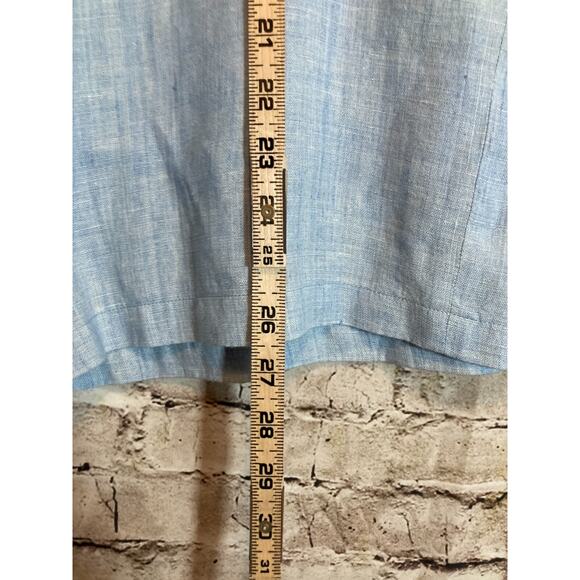 CTC Linens Top Womens XL Icy Blue Lagenlook Tunic Beachy Lightweight Boxy - Picture 9 of 13